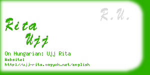 rita ujj business card